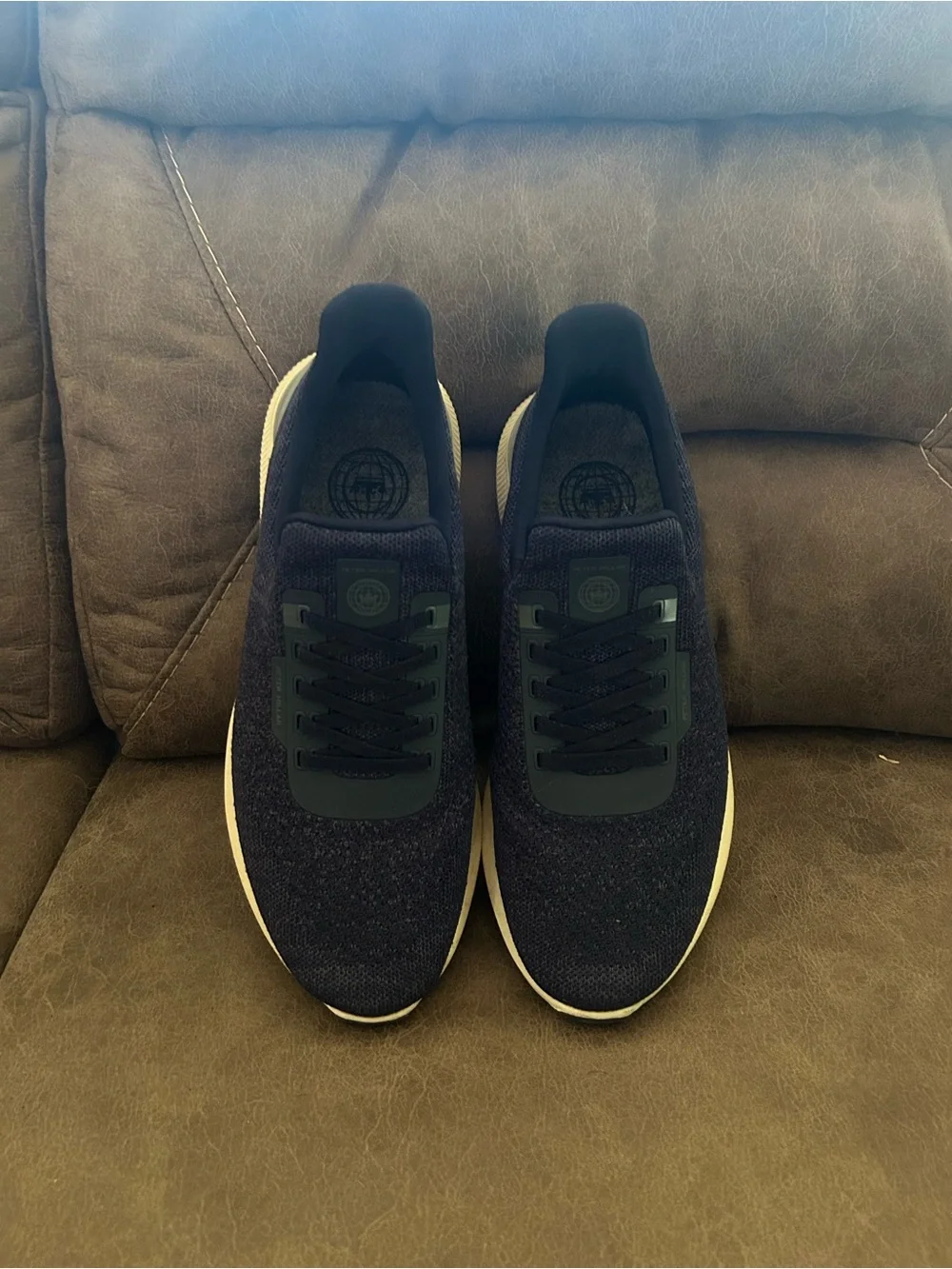 Peter Millar Navy Knit Slip-On Sneaker
